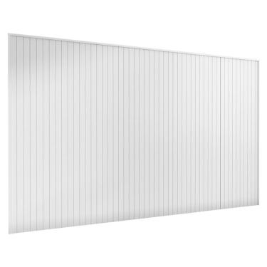 Imagem de Cabeceira Painel Frisado Florença Queen em MDF-MDP Branco para Cama Casal Casa D Móveis