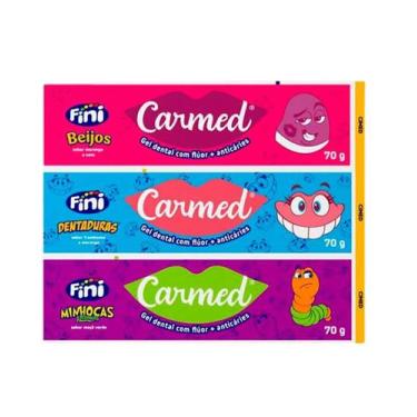 Imagem de Kit Gel Dental Carmed Oral Care 3x70g, limpeza bucal diária com fresco