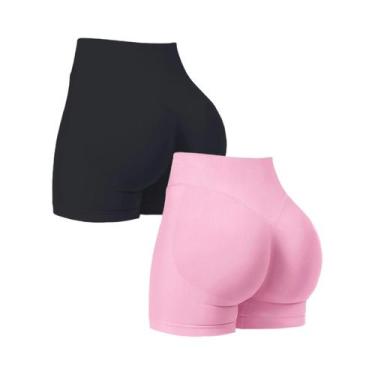Imagem de Shorts De Yoga Sem Costura De Cintura Alta E Alta Elasticidade, Calças
