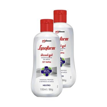 Imagem de Kit 2 Álcool em Gel Lysoform Higienizador para as Mãos Neutro 100ml