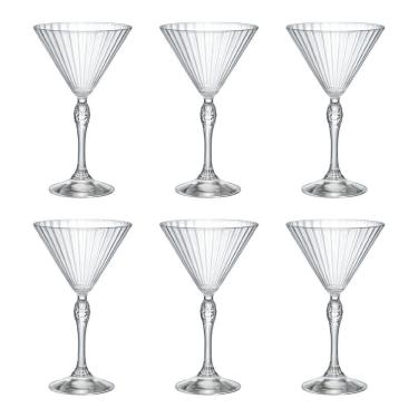 Imagem de Jogo com 6 Taças De Cristal Para Martini 245 ml America 20s Bormioli Rocco