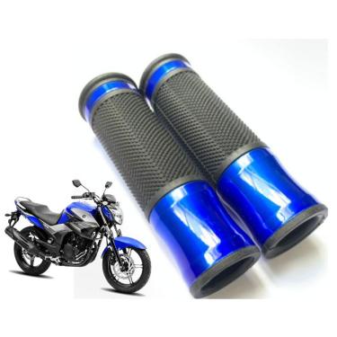 Imagem de Manopla punho vazada esportiva alumínio azul Fazer YS 250