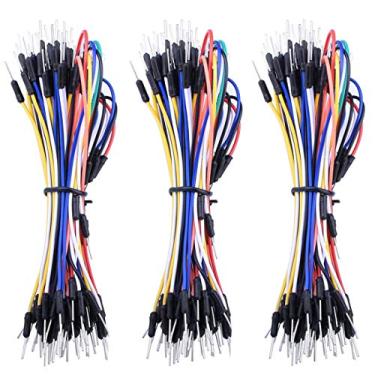 Imagem de HiLetgo Pacote com 3 conjuntos de 65 peças de fios multicoloridos sem solda flexíveis para skate Jumper macho para macho