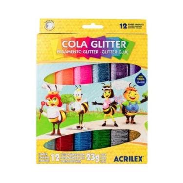 Imagem de Cola Glitter Colorida Com 12 Cores - Acrilex