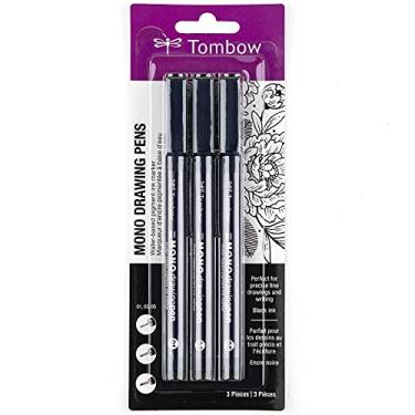 Imagem de Tombow Caneta de desenho MONO 66403, pacote com 3 desenhos precisos e detalhados com três tamanhos de ponta – 01, 03 e 05