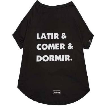 Imagem de Camiseta Pet Comer e Latir Preta - Tam. 04