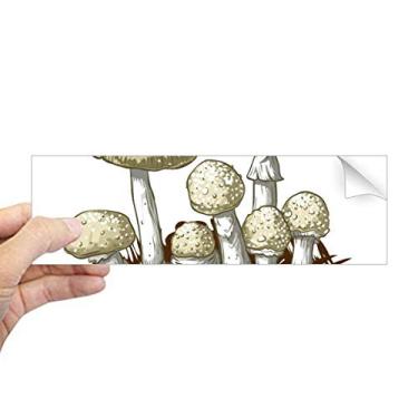 Imagem de DIYthinker Linda estampa de cogumelo branco ilustração retangular para-choque adesivo notebook decalque de janela