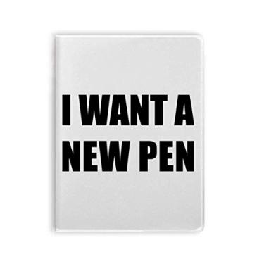 Imagem de Diário de capa macia I Want A New Pen Art Deco para presente moderno