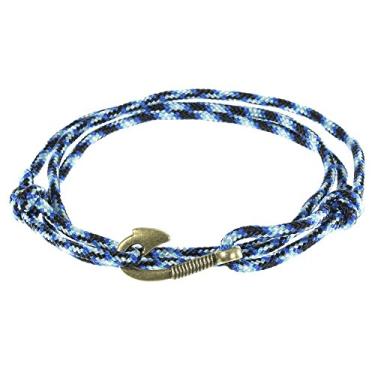 Imagem de West Coast Paracord Pulseiras femininas ajustáveis com âncora náutica e gancho de peixe – feitas de corda de nylon