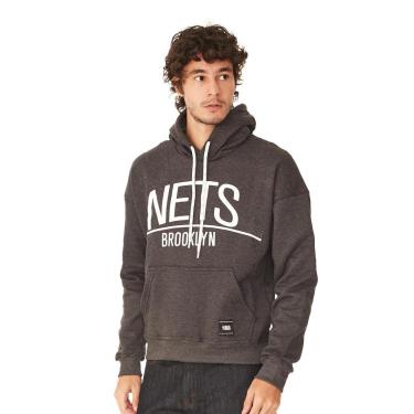 Imagem de Moletom NBA Fechado Com Capuz Brooklyn Nets Masculino-Masculino