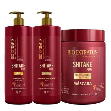 Imagem de Kit Shampoo + Condicionador + Máscara Bio Extratus Shitake Plus