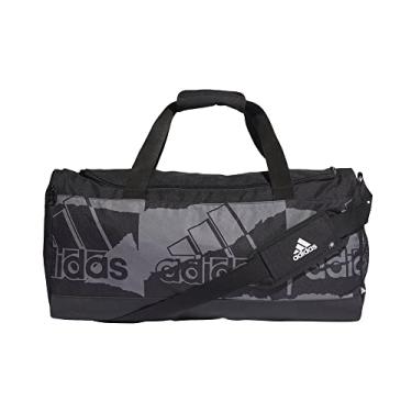Imagem de adidas Bolsa esportiva CF M DUF, unissex, preta/gricua (multicolorida), tamanho único, preto/cinza (multicolorida), tamanho único, preto/cinza (multicolorido), One Size