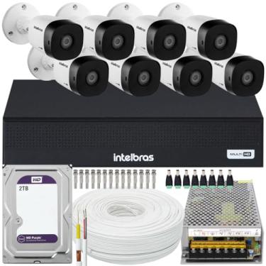 Imagem de Kit Cftv 8 Cameras Full Hd Dvr Intelbras 3008C 2TB WD Purple