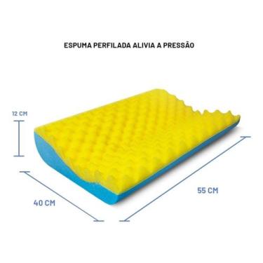 Imagem de Travesseiro Ortopédico Cervical Casca De Ovo Com Capa - LUCKSPUMA