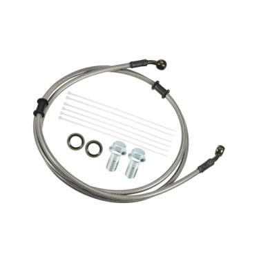 Imagem de Motoforti 1 conjunto de mangueira de linha de embreagem ou freio hidráulico de motocicleta de 2 m 2 m universal para motocicleta, motocicleta, quadriciclo, scooter com parafusos de longa duração