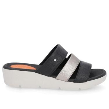 Imagem de Tamanco usaflex couro ref al4302, 36, Azul