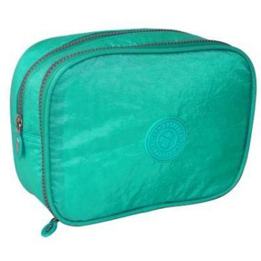 Imagem de Estojo Escolar 2 Divisórias Nylon Retangular Yepp MB13033-E, Verde