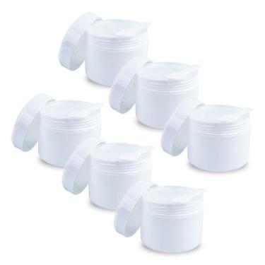 Imagem de Kit 6 Pote Creme Cosmético Gel Unha Tampa Vedação Colher 30g - Arte Se