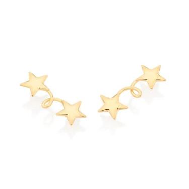 Imagem de Brinco Rommanel Ear Cuff Estrelas 526723 320016, Dourado