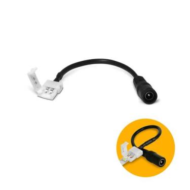 Imagem de Cabo Emenda Reta Com Plug Conector Para Fita de Led 3528 de 8 Mm Com 2