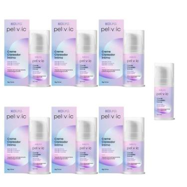 Imagem de 7 Cremes Clareador Íntimo PELVIC Virilha Coxas Axila Hidrata - Kalya