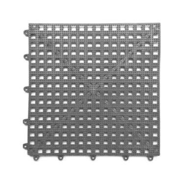 Imagem de Kit 06 Piso modular box banheiro Vestiário 30x30cm Superfície Antiderrapante(CINZA)