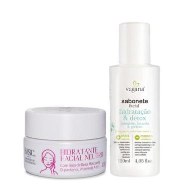 Imagem de Kit Sabonete Vegana e Hidratante Facial Rosa Mosqueta Via Aroma