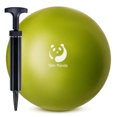 Imagem de Slim Panda Bola de Pilates com bomba, pequena bola de exercícios de 22 cm, mini bola de ioga anti-explosão para estabilidade, treino, barra, força do núcleo, fisioterapia, equilíbrio, alongamento