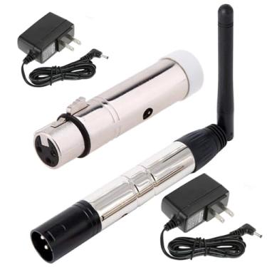 Imagem de JERRAY Dmx Wireless 2 Peças 2.4G Dmx512 1 Peça Receptor Fêmea Transmissor Para Controlador De Luz Transmissor, Equipamento Dj, Palco Led, Bar, Discoteca, Teatro, Concerto, Lâmpada Efeito Par, Prata