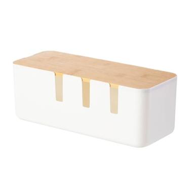 Imagem de Caixa Organizadora De Cabos | Organizador De Fitas De Energia | Caixa De Para Cabos De USB Hub Centro De Mídia Estação De Trabalho Mesa De Computador TV Sala De Estar