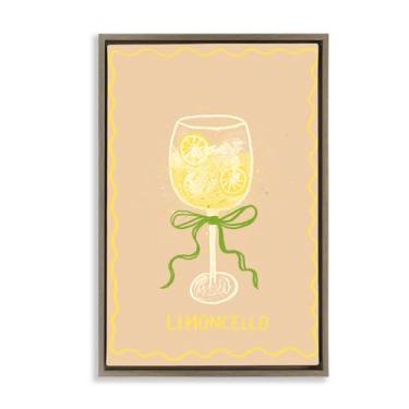 Imagem de Stupell Industries Limoncello com fita marrom emoldurada floater Canvas Wall Art Design por Florentina Dolci, 43 x 63 cm