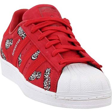 Imagem de adidas Originals Tênis de corrida feminino Superstar, Escarlete/Carlete/Branco, 7