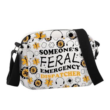 Imagem de JNIAP Presente de emergência 911 Someone's Feral Emergency Dispatcher Bolsa tiracolo Presente de enfermeira, Someone's Feral Hcb
