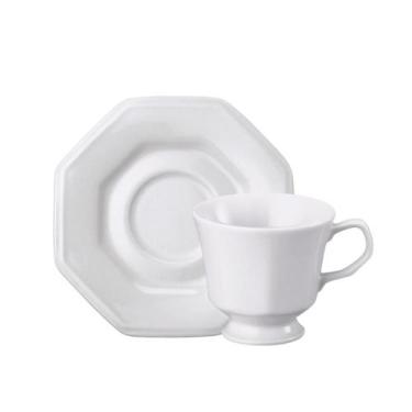 Imagem de Xicaras Chá com Pires 200ml Porcelana Schmidt - Mod. Prisma 077, 0000,