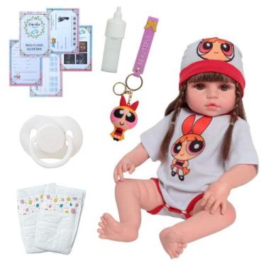 Imagem de Bebê Reborn 100% Silicone Pode Banho Meninas Super Poderosas - Cegonha