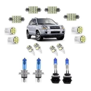 Imagem de Kit Lampadas Super Branca Farol/ Milha Tucson + Leds - Techone