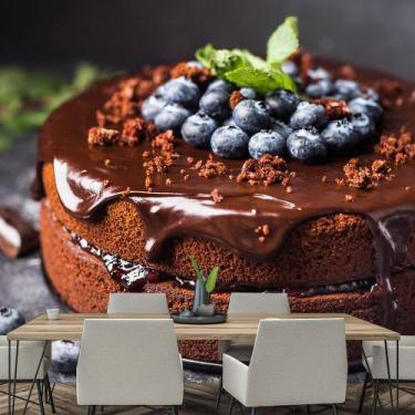 Imagem de Papel de Parede Doce Doceria Chocolate Bolo Sala Adesivo - 423pcm - Al