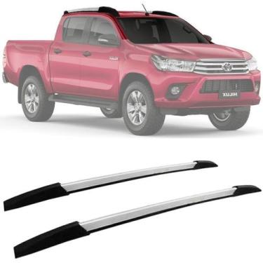 Imagem de Rack de Teto Longarina Decorativa Toyota Hilux 2005 a 2019 Prata Tg Po