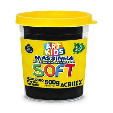 Imagem de Massa de modelar Soft 500g Preto Acrilex