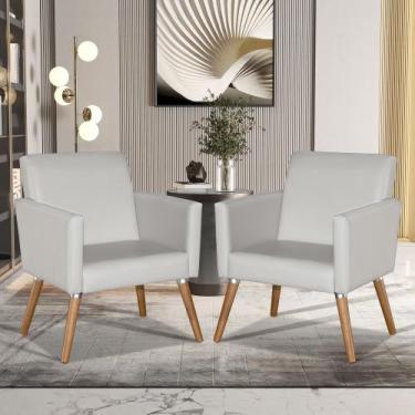 Imagem de Kit 2 Poltronas material sintético Escritório Consultório, Sala, Recep