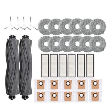 Imagem de Compatible With XMI Robot Vacuum X20 + / X20 Plus Dust Bag Mop Cloth Accessories Main Side Brush Hepa Filter Replacement Parts(Yellow)