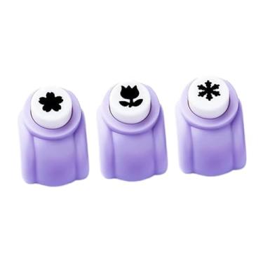 Imagem de Baoblaze Kit de de papel DIY Suprimentos decorativos leves em forma de padrão Ferramentas de Brinquedo educacional para jardim de infância, Conjunto de 3 Peças de Flores