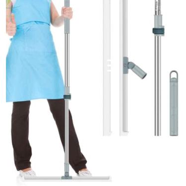 Imagem de kit 2 Super Rodos Mágico Silicone Multiuso Pisos Vidro Vassoura 1,50m 