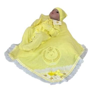 Imagem de Saida de Maternidade Menino e Menina 5 Peças Para Bebê Recém Nascido,M