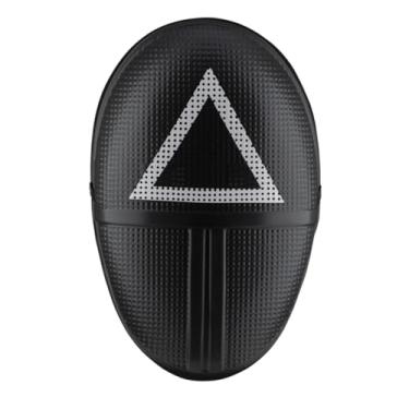 Imagem de Disguise Máscaras oficiais de jogo de lula da Netflix, máscaras de fantasia adulto tamanho único, Triângulo, tamanho nico