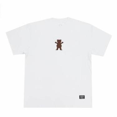Imagem de Camiseta Grizzly Back Script Logo - Branco/Marrom-Masculino