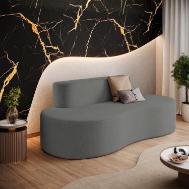 Imagem de Sofá Curvo 3 lugares Orgânico Loom Bouclê 1,80m Sala Balaqui