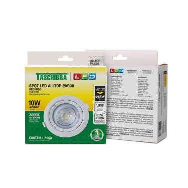Imagem de Spot Embutir Redondo Alltop Led Par30 10w - Taschibra 3000k (amarela)