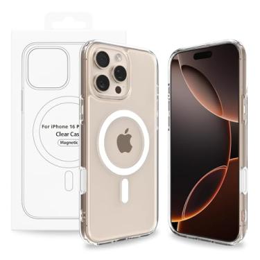 Imagem de Capinha Mag-Safe [iPhone 16 Pro MAX] Clear Slim Case [Anti-Amarelamento] Compatível com Mag-Safe Transparente com [Proteção de Câmera] Resistente a Riscos e Anti Impacto
