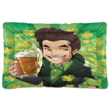 Imagem de Wassud Man in Black Suit Lavável Cama para Cachorro Pequeno, Tapetes para Cães Pequenos, Almofada Portátil para Animais de Estimação Macia, Cama Antiderrapante para Cães e Gatos, Almofada Confortável